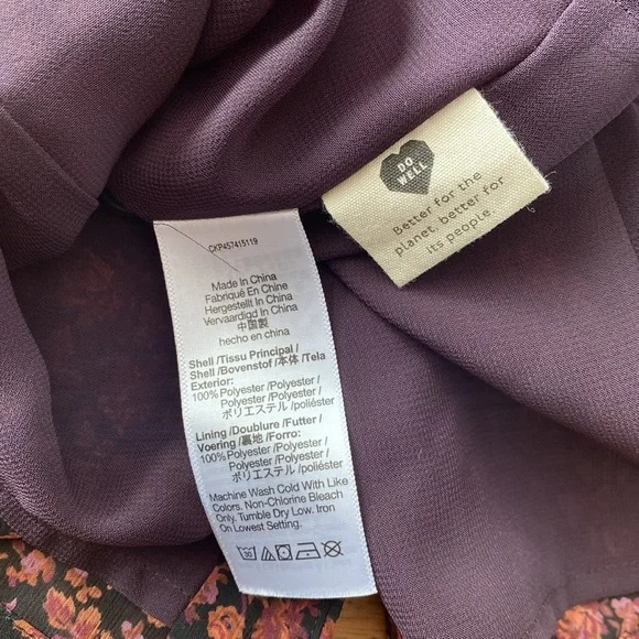 Madewell (Re)sourced Georgette Smocked-Cuff Button-Front Top in Orchard Floral - Picture 15 of 16